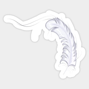 White feather of the angel Sticker